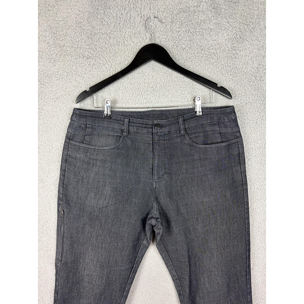 BYLT Premium Basics Jeans Mens 36x28 Gray Charcoal Slim Tapered Denim Pants Men